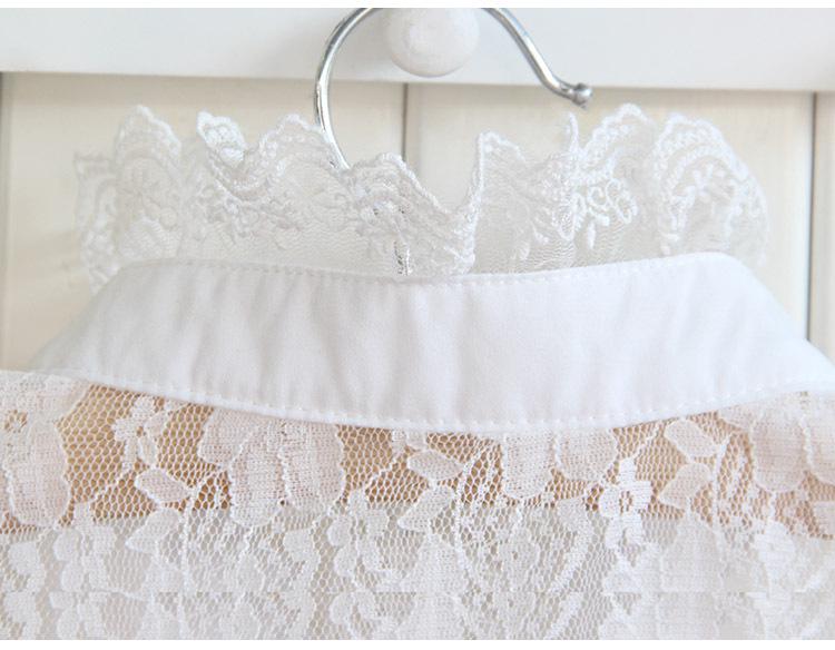 Korean Style Lace Stand Collar False Collars for Women - Versatile Autumn/Winter Fashion for Shirts