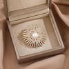 Sunflower Brooch Pin for Women, Rhinestones Inlaid Brooch Pin for Dress, Coat, Shawl, Gift for Mother, Wedding