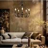 Industrial Retro Five-Head Iron Candle Chandeliers for Living Room, Dining Room  and Bar