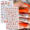 Winter 5D Embossed Nail Art Sticker Snowflake Elk Christmas Tree Cartoon Adhesive Slider Accessories Decal