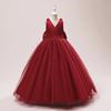 Christmas Dress Tulle Flower Girls Dress for Wedding Party Child Princess Pageant Long Gown Kids Dresses for Girls Formal Evening Clothes