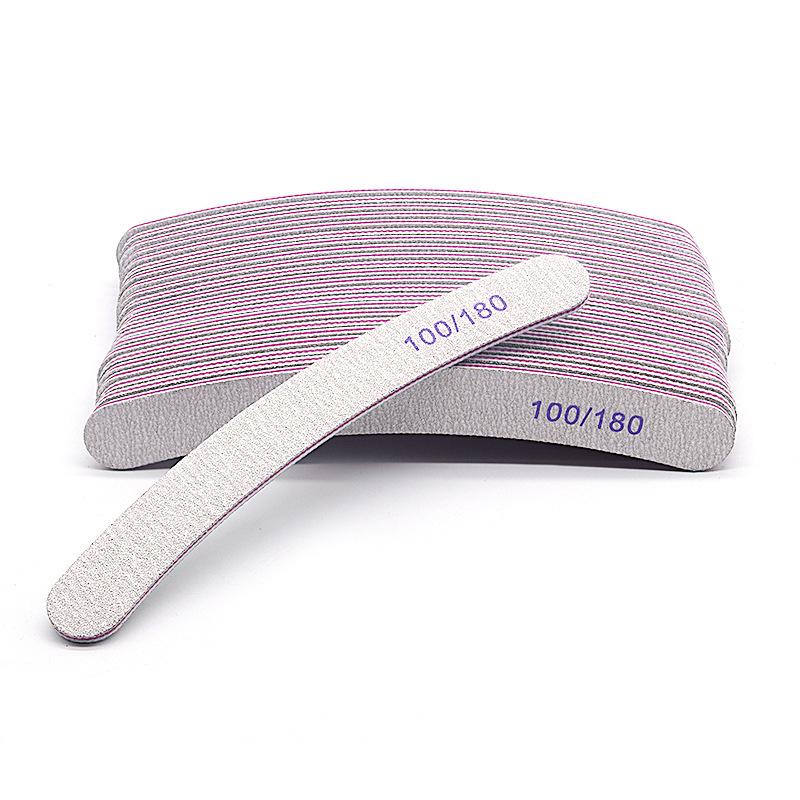 Curved Wear-Resistant Emery Nail File Tool for Polishing