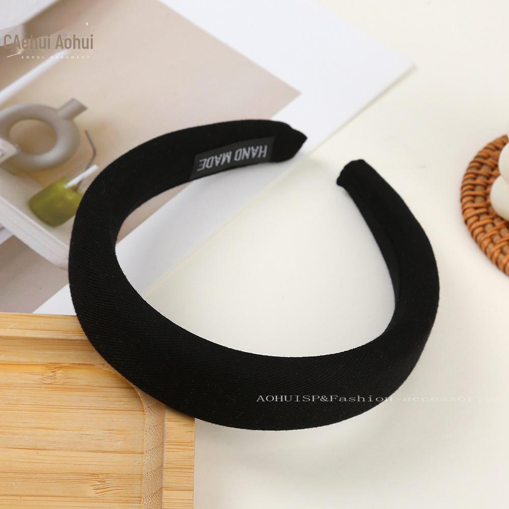 Korean Style Wide Brim Headband: Summer Solid Color Hair Accessory for Women