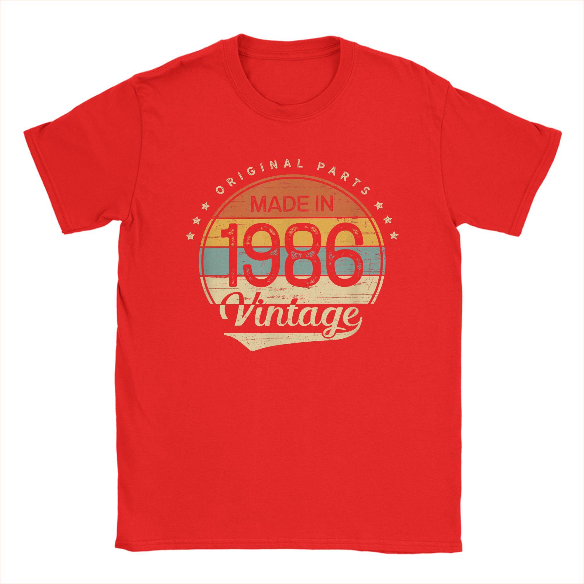 Oversized T Shirt Beach 40th Birthday Classic Vintage 1986 Original Parts Novelty TShirts Cotton Tshirt Unisex Classic Top Tees S