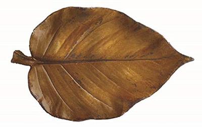 KI Japan Cinq Resin Tray Leaf GD 164098 W19 X D11.5 X H2cm