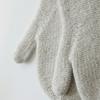 NOTHING WRITTEN Alpaca knit mittens (Ash gray)