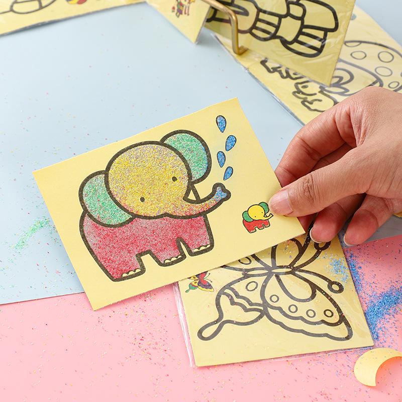Kids' DIY Sand Painting Set: Creative Cartoon Puzzle Gift