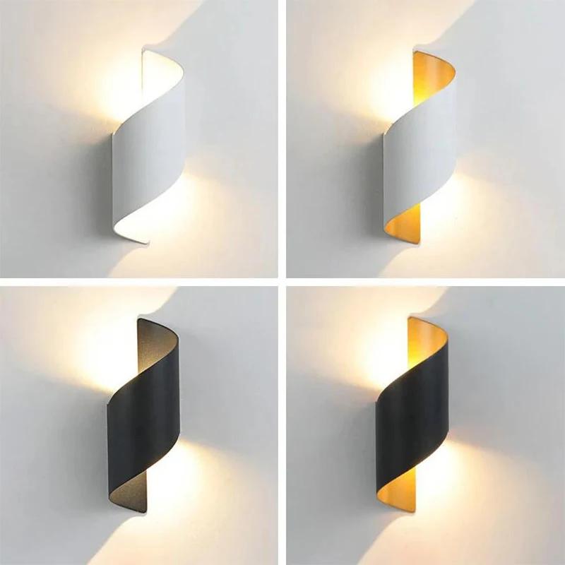 Spiral Design LED Wall Lamp 10W Indoor Wall Lights Waterproof Outdoor Modern Nordic Sconce Lamp Interior Wall Light Home Decor