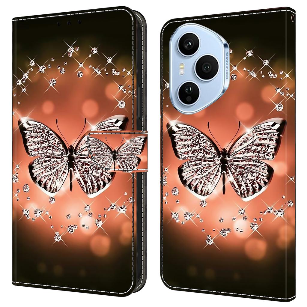Für Honor 400 Pro 5G (Global) Hülle 3D-Muster PU-Leder Brieftasche Handyhülle mit Ständer
