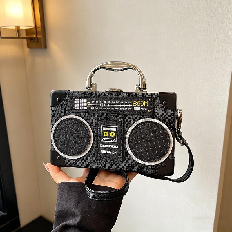 Women's Creative Radio Style Crossbody Bag - Trendy Small Square Phone Bag