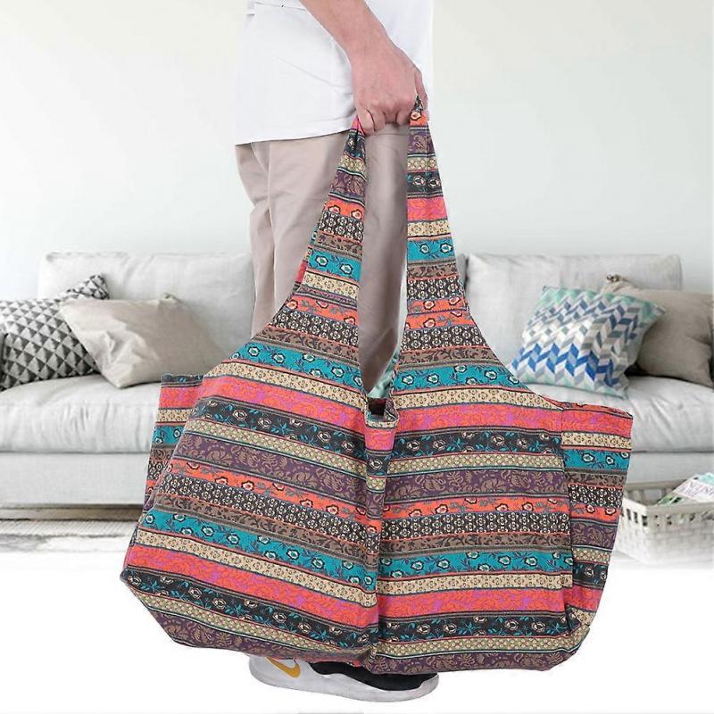Large-capacity Foldable Canvas Storage Bag, Single-shoulder Yoga Bag