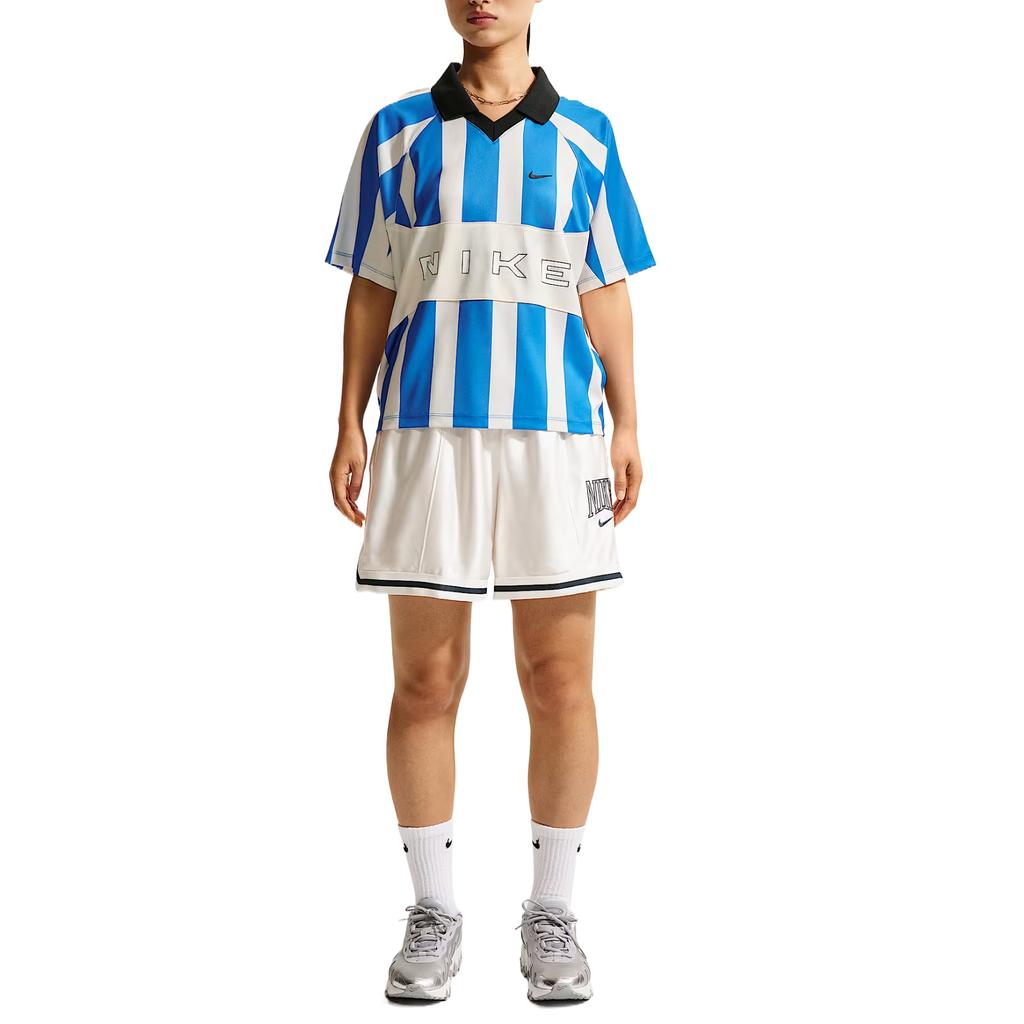 Nike Sportswear Striped Short Sleeve Raglan Pullover Jersey Women tops IO0914-435