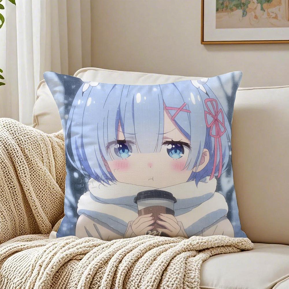 anime character loyal RRe ZZero Cushion Cover Pillowcase Antidustmite living Room Sofa Decor Cushion Room