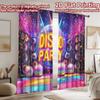 2D flat printing 2pcs Curtain Disco Party Digital Printed Polyester Drapes Party Decorations Use for Holiday Party General
