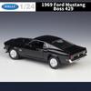 WELLY 1/24 Ford Mustang 1969 Boss 429 Alloy Sports Car Model Diecasts Metal Toy Racing Car Model Simulation Kids Gift Decoration