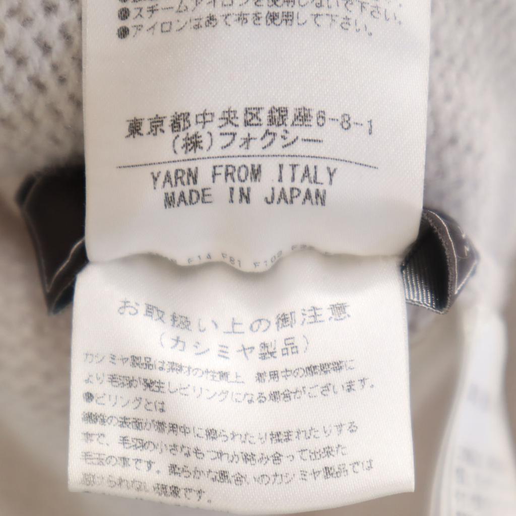 FOXEY Made In Japan 100% Cashmere Long Sleeve Short Length Knit Cardigan Women Used