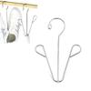 Shoes Hanging Drying Rack Double Hook Stainless Steel Storage Organizer Space Saving for Home