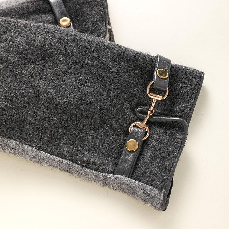 Cashmere Thermal Gloves for Women's Autumn and Winter Touch Screen Sub-fingers Korean Version of Fashion
