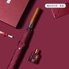 Retro wind automatic log curved handle business umbrella wholesale straight rod weather and rain umbrella custom advertising long handle parasol