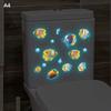 Glow-In-The-Dark Flower Fairy Mandala Toilet Sticker Bathroom Decoration Toilet Lid Decorative Decal Self-Adhesive Removable