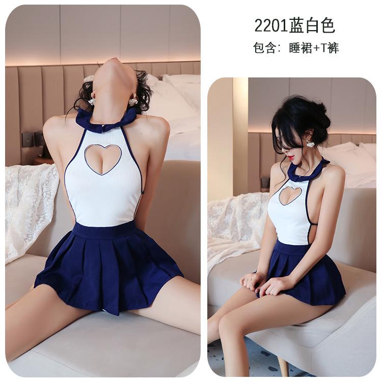 Sexy lingerie sexy backless pure desire senior sister uniform seduction cosplay suit