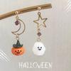 Cute Cartoon Ghost Pumpkin Dangle Earrings for Women Star Moon Asymmetrical Long Tassel Earrings Party Halloween  Gift