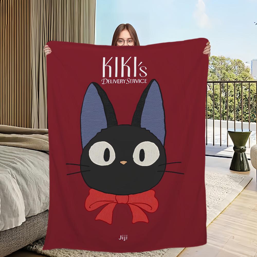 Flanell warmer Komfort weiche Japan Plüschdecke für Katze Sofa Wohnzimmer Büro Anime schwarz Schlafzimmer klassisch Reise niedliches Geschenk