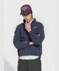 Umbro Linen-Like Stand Neck Blouson Windbreaker Jacket Blue Ur121Cjk35 (B Type)