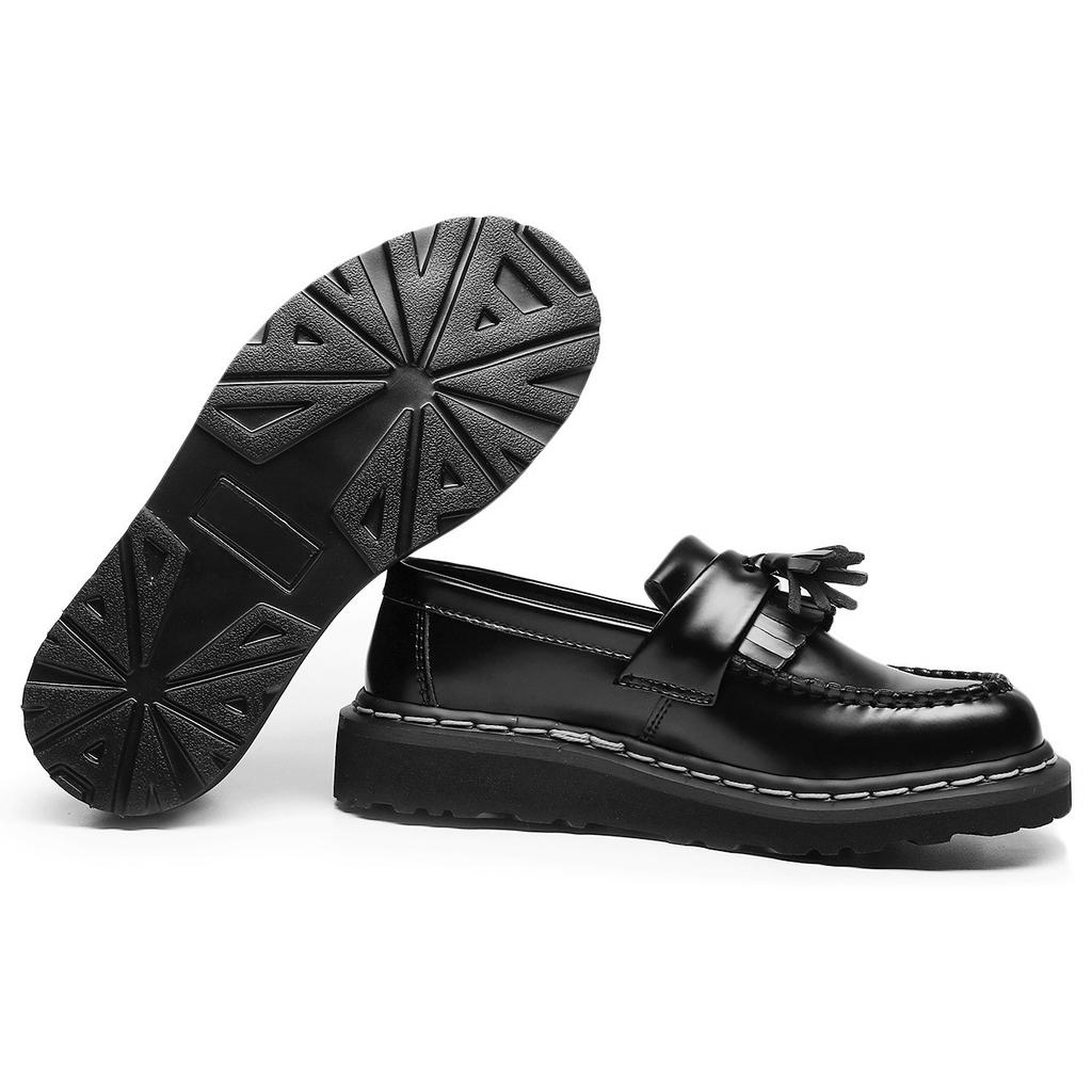 Tassel loafers women's leather low-top small leather shoes women's Martin shoes fashion student round head casual shoes