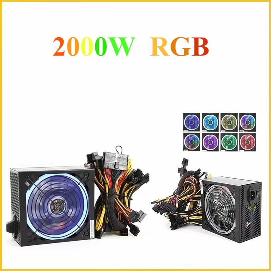 2000W RGB Mining Power Supply Bitcoin Mining PSU PC Power Supply Computer Rig 8