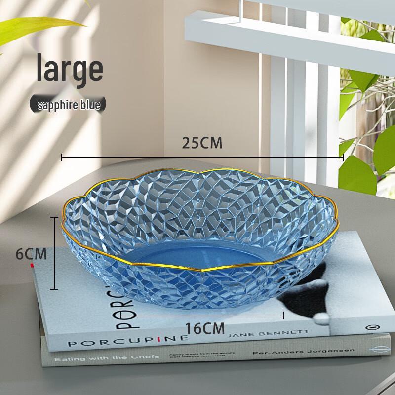 ZISIZ Прозрачная тарелка для фруктов и закусок большой вместимости