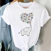 ZX TEE Cute cartoon koala print ladies T-shirt Panda Girl Animal Clothes Panda Cartoon Stylish Tshirt Top Animal Lovers shirt gift