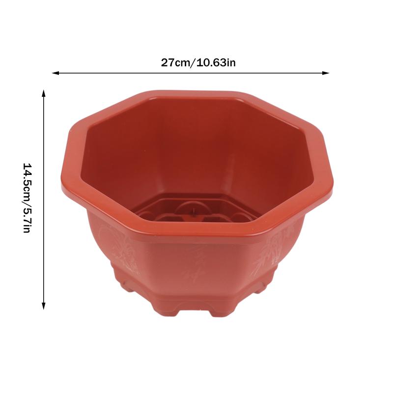 1Pc Hexagonal Plastic Flowerpot Reusable Bonsai Special Green Plant Classical Indoor Garden Decor Succulent Plants Planting