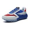 Fila Gara Round Toe Lace-Up Shock Absorbing Wear-Resistant Breathable Low-Top Dad Shoes Men Sneaker Bright-Blue F12M124140FDW