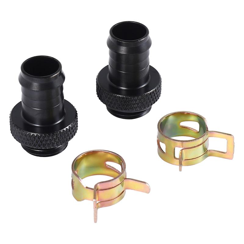 

2Pcs Barb Fitting Computer Water Cooling Radiator Copper Heatsinks Cooler Clamp For 3/8 Inch Id Tubing G1/4 Chromed Del