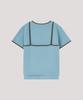 Deolil Layered Coloration Top_ Skyblue