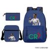 Luo Qixing Three-Piece Schoolbag, Male And Female Students Leisure Bag, Printed Large-Capacity Outdoor Backpack