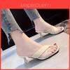 Summer Womens Clear High Heel Sandals With Slipon Design For Casual Wear