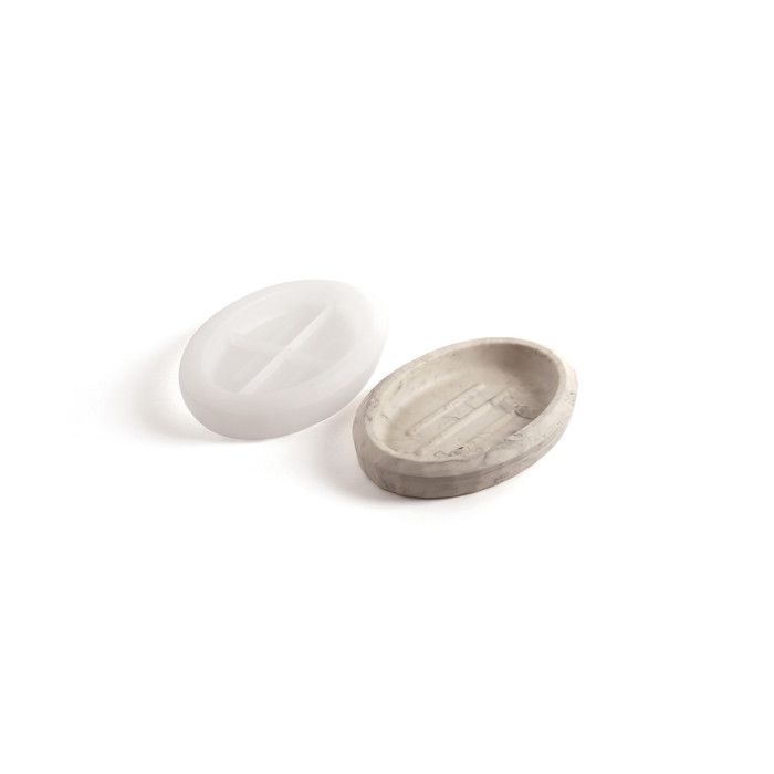 Porte-savon - JESMONITE - Silicone - 15 x 10,5 x 2,6 cm - Durable - Léger