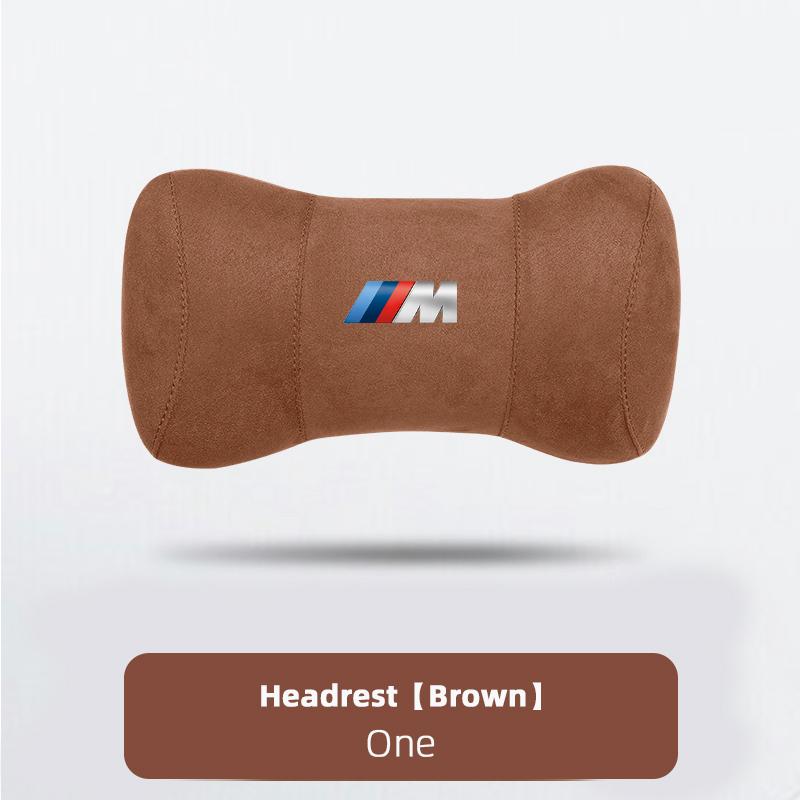 CTCE1 Car Seat Safety Headrest Pad Auto Emblem Neck Pillow For BMW M E46 E90 E60 G30 G32 G01 G02 G05 G06 G07 G26 G16 X3 E92 Sticker