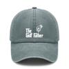 [Vintage Baseball Cap] The Golf Father Print Polyester Soft Adjustable Curved Brim Casual Outdoor Sports Golf Hat For Dad Gift