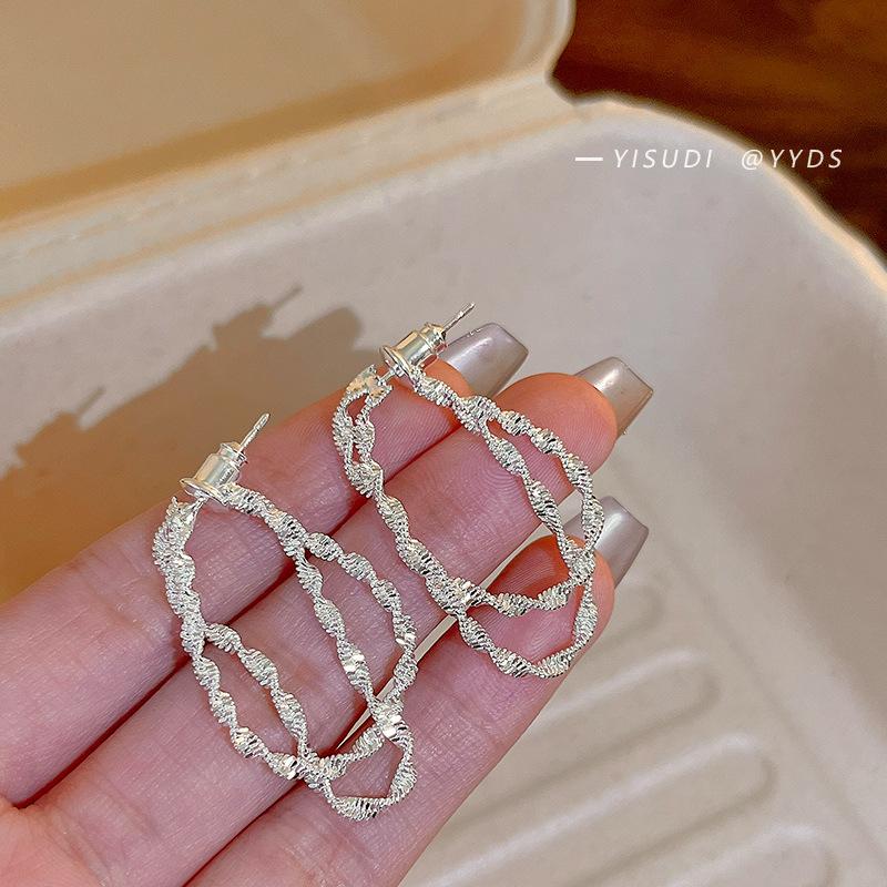 Fashion Luxurious Unique Long Chain Bling Tassel Earring for Women Exquisite Statement Pendant Earring Wedding Jewelry Gifts