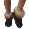Foreign Trade Winter Velvet Women's Cotton Shoes Warm Mother Shoes Flat Comfortable Versatile Short Boots Non-slip Snow Boots