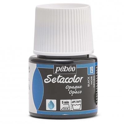 Tinta para Tecido Pebeo Pode Pintar em Tecidos Escuros Seta Color Opaca Cor 45ml Black Lake 19