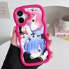ReZero Rem Ram Wavy Edge TPU Mobile Phone Case for iPhone 17 16 15 14 13 12 11 Air Pro Max Plus Colorful Cover