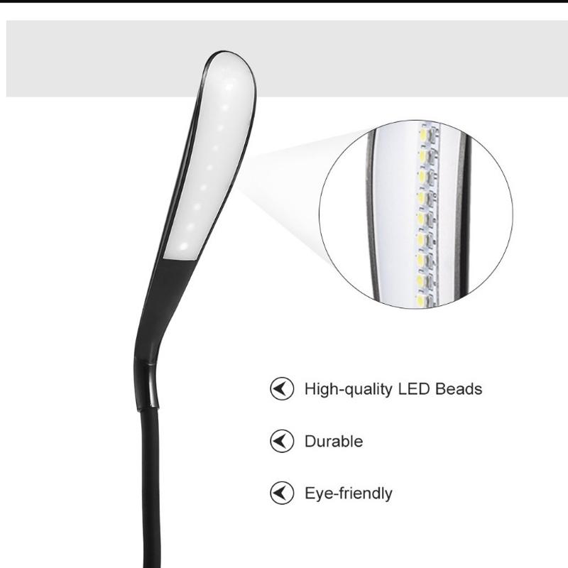 USB Mini LED Light Portable Laptops Touch Sensor Dimmable Table Desk Lamp for Power Bank Camping PC Laptops Book Night Lighting