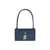 Longchamp Le Pliage Mode Lässig Faltbare Tasche Klappenverschluss Leder Umhängetasche Damen Taschen Dunkelblau 2605919P57