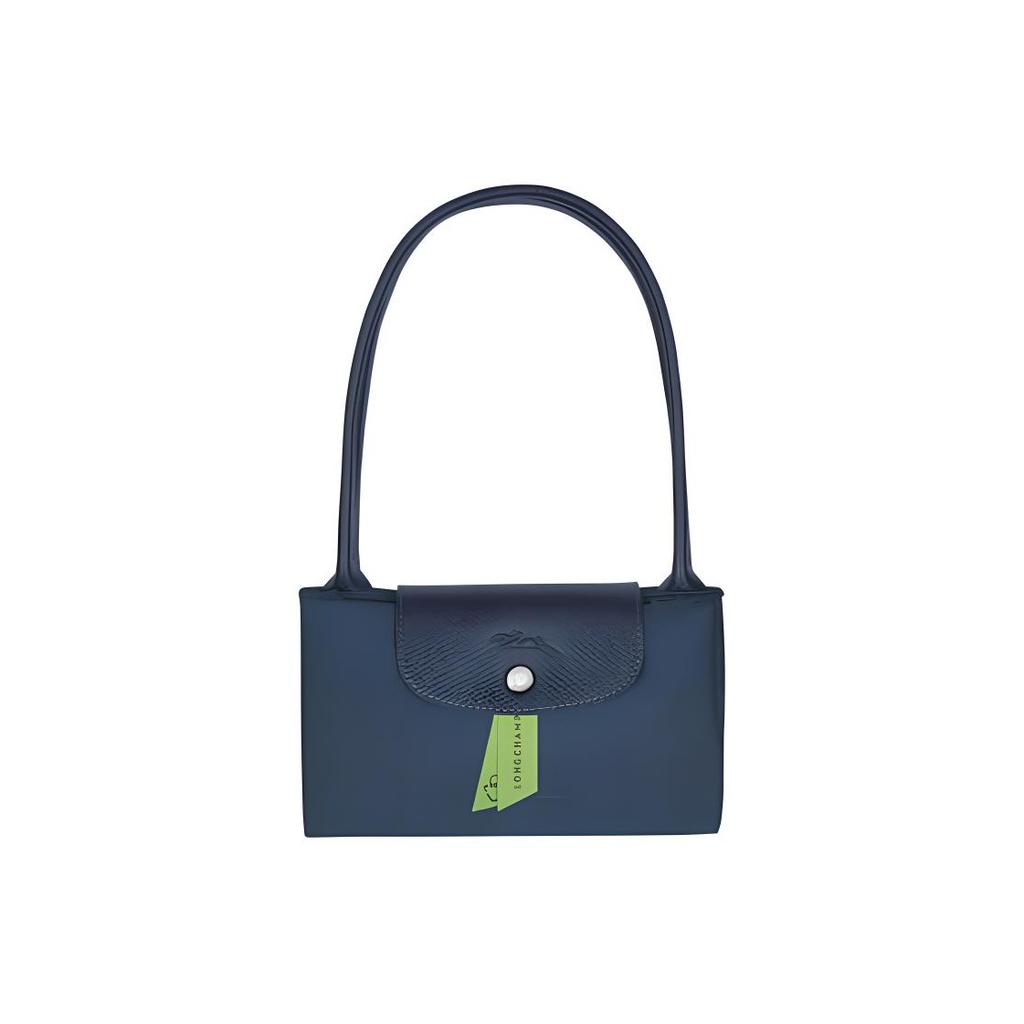 Longchamp Le Pliage Mode Lässig Faltbare Tasche Klappenverschluss Leder Umhängetasche Damen Taschen Dunkelblau 2605919P57