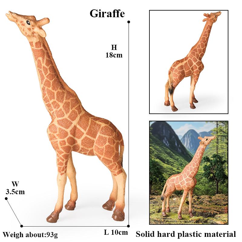 Oenux Zoo Afrika Wildtier Giraffe Simulationsmodell Actionfiguren PVC Pädagogisch Niedliches Spielzeug für Kinder