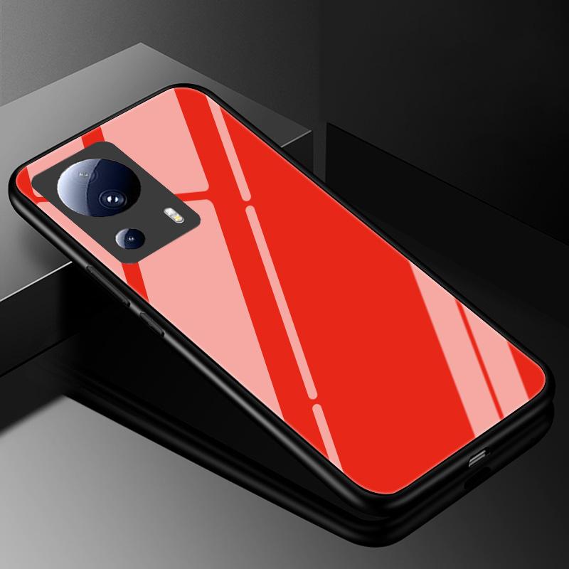 Tempered Glass Case for Xiaomi 13 Lite 5G Cover 13Lite Painted Hard Case for Xiaomi Mi 13 Lite Phone TPU Bumper Xiaomi13Lite